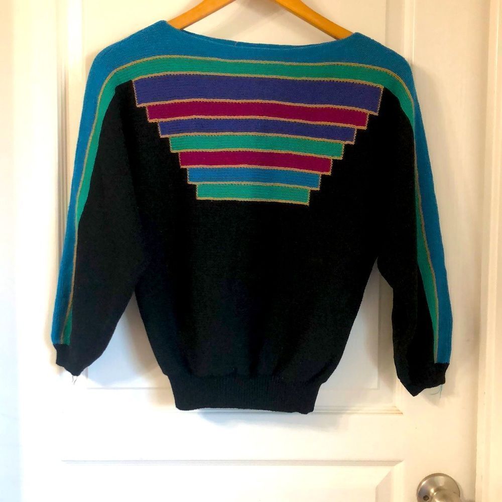 VTG MICHELLE STUART KNIT SWEATER SZ XS-S